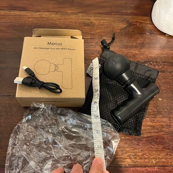 Marcus 5” Mini Massage gun w/RPET Pouch USB Charging - 2 Speeds - Picture 4 of 5